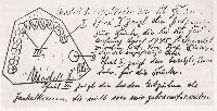 Echtmann’s sketch of Eva Braun’s upper jaw (Keiser-Nielsen & Strøm, 1983) - histoire de la médecine médico-légale